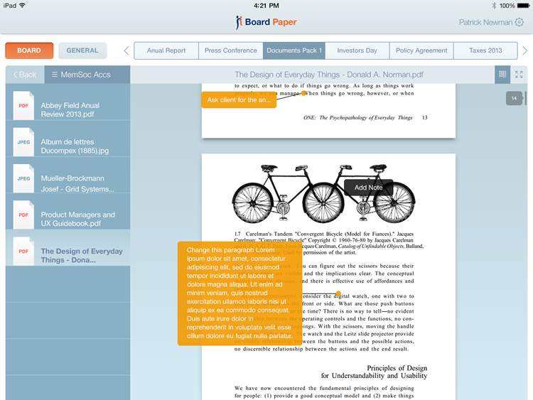 Reduce paper - Board papers app for iPad 1
